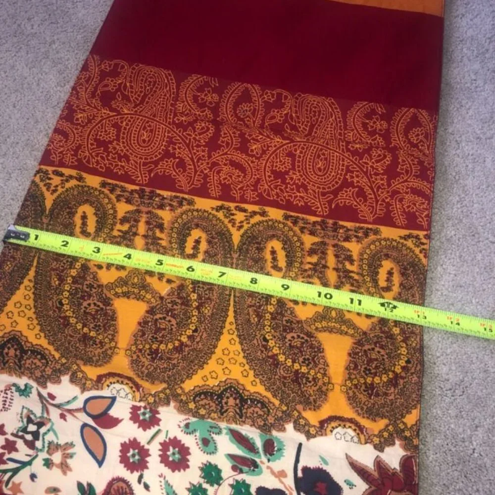 PIER 1 IMPORTS Multi-Color Paisley Stripes TABLE RUNNER 72” x 13”‎ Fall winter